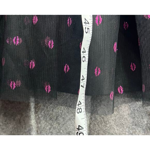 Betsey Johnson Black and Pink Polka Dot Midi Dress - Picture 12 of 16